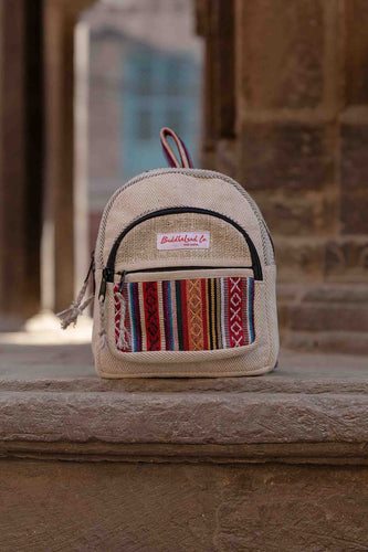 Stylish mini hemp backpacks by Buddhaland UK