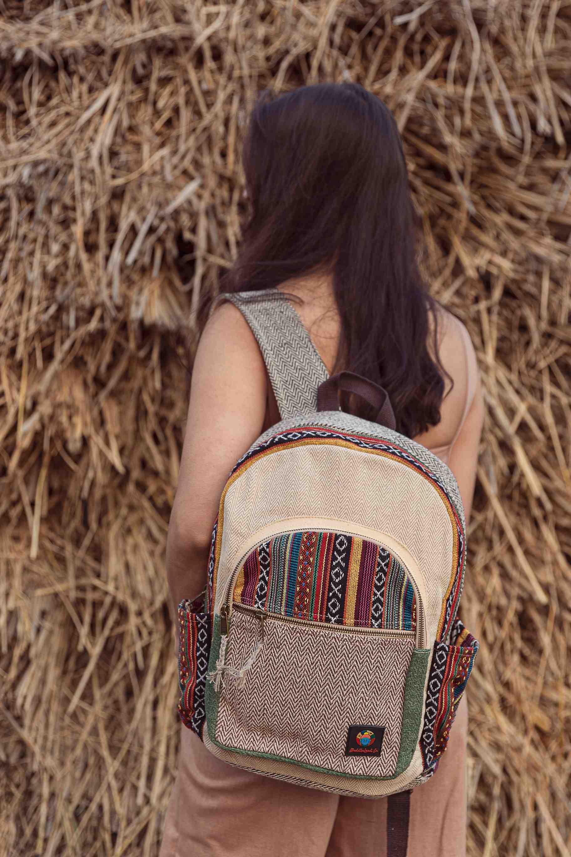 natural large hemp bags by Buddhaland UK