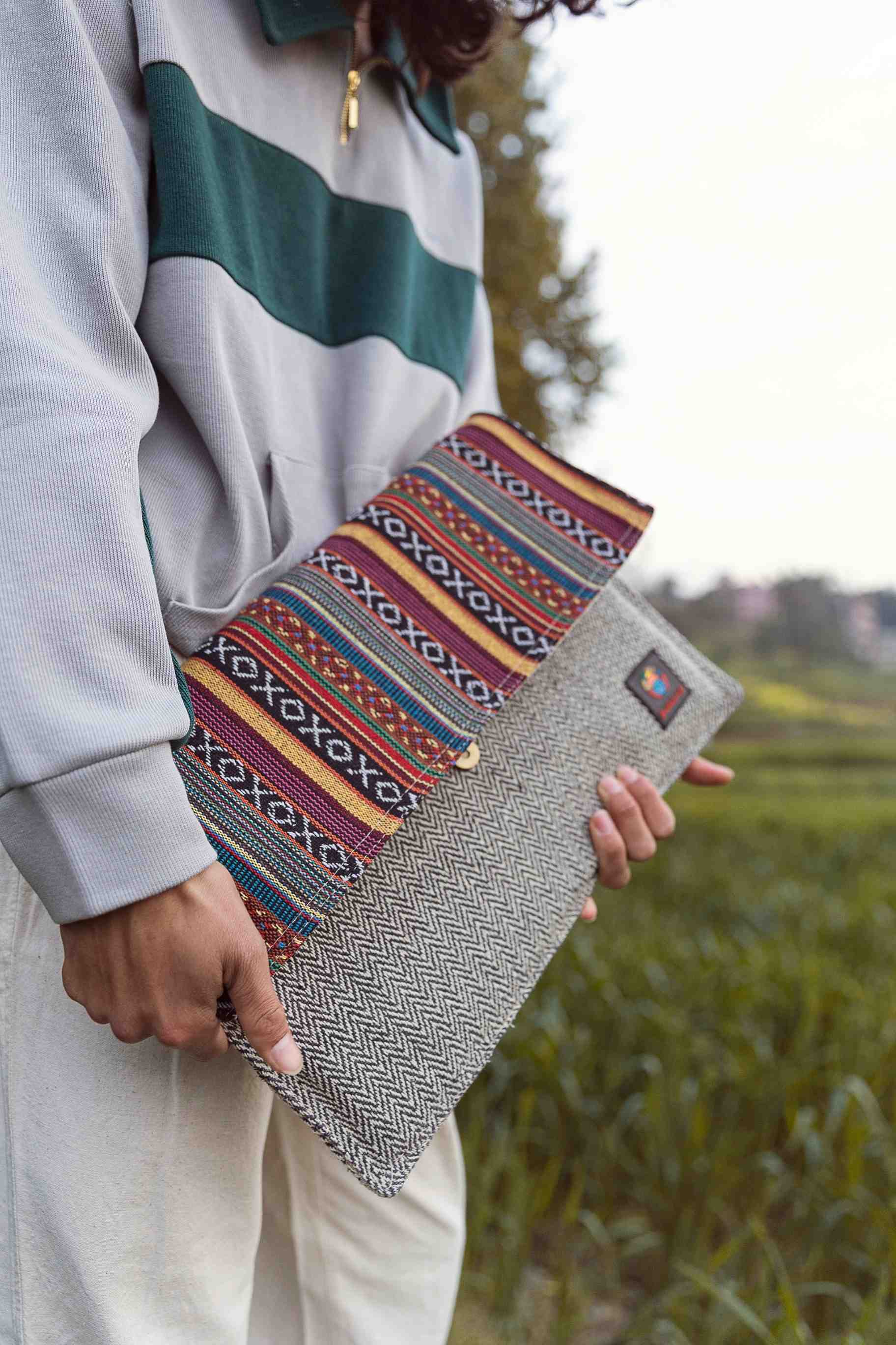 hemp laptop sleeve by Buddhaland UK